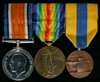 Arthur Johnson Hardman : (L to R) British War Medal; Allied Victory Medal; Mdaille Commmorative des Batailles de la Somme