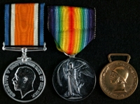 Francis Harrison : (L to R) British War Medal; Allied Victory Medal; Italian Medaglia Commemorativa della Guerra Italo-Austriaca 1915-1918