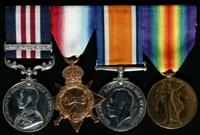 Edward Hayward : (L to R) Military Medal and Bar; 1914-15 Star; British War Medal; Allied Victory Medal